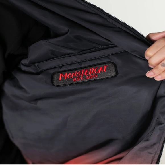 Monstercat Racing Bad Kitty Bomber Jacket Writing on back Mens small - Picture 5 of 11